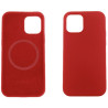 FUNDA IPHONE 12 PRO MAX (SILICONA+IMAN) - ROJO