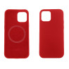 FUNDA IPHONE 12 MINI (SILICONA+IMAN) - ROJO