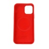 FUNDA IPHONE 12/PRO (SILICONA+IMAN) - ROJO