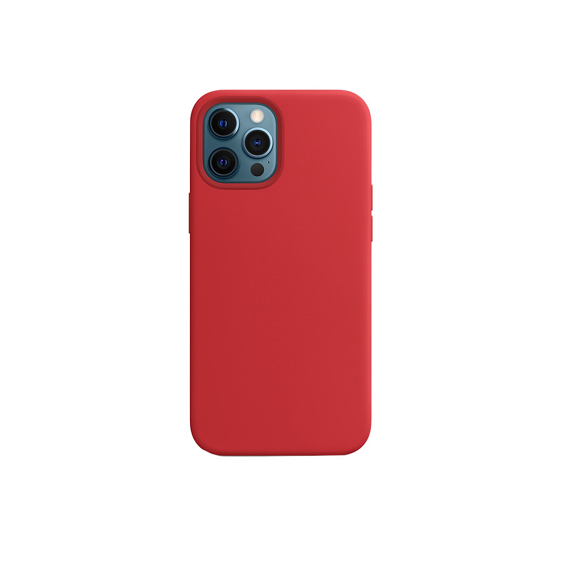 iPhone 12 Mini Fundas de silicona transparente en rojo