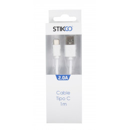 CABLE USB-C to USB 2.0 – BLANCO (1m)
