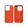 FUNDA IPHONE 15 PRO (SILICONA) - ROJO CORAL