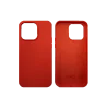 FUNDA IPHONE 14 PRO MAX (SILICONA) - ROJO CORAL