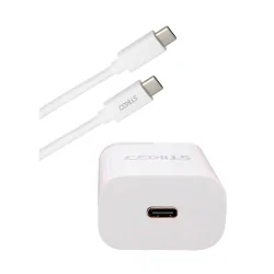 CARGADOR CASA Y VIAJE (TIPO-C)+CABLE TIPO C