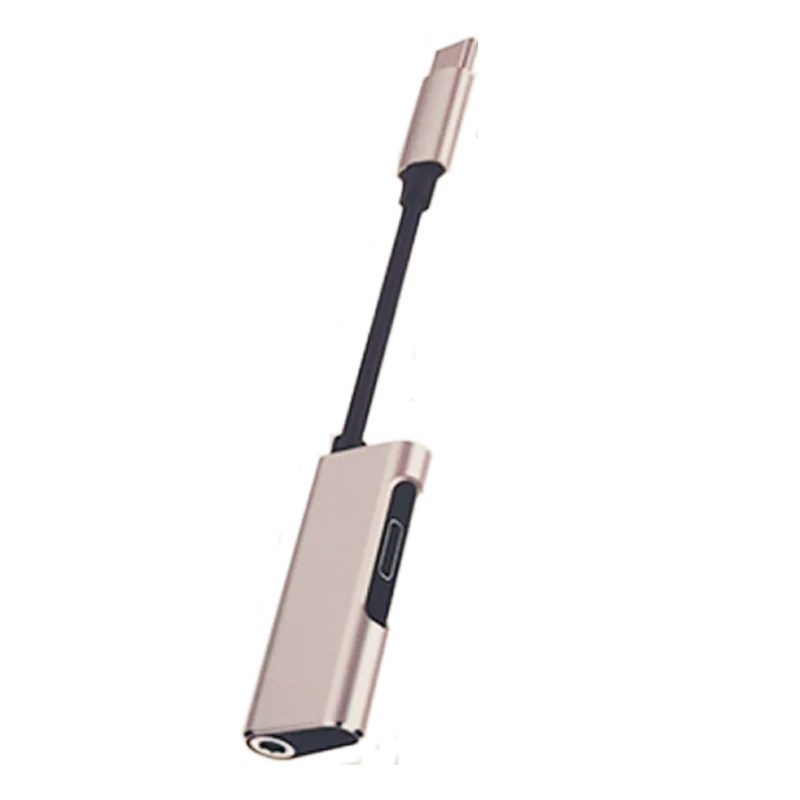 Audio Adaptador USB-C a Audio 3.5mm + USB-C (3 en 1)